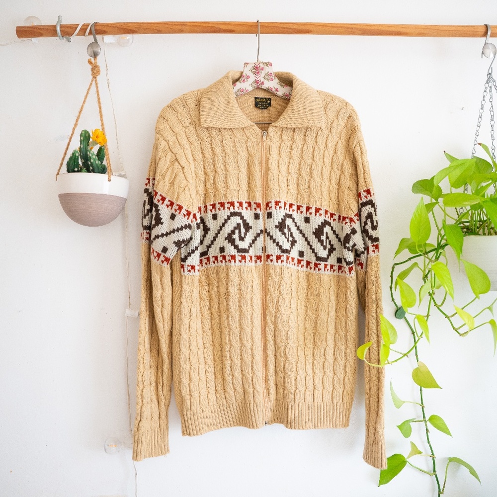VINTAGE Selena Zip Up Cardigan